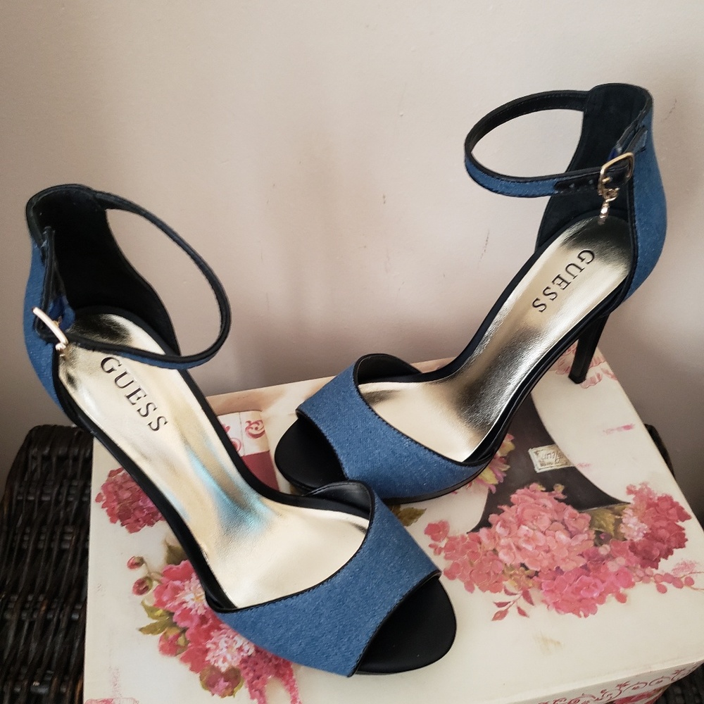Beautiful Guess Jean Heels